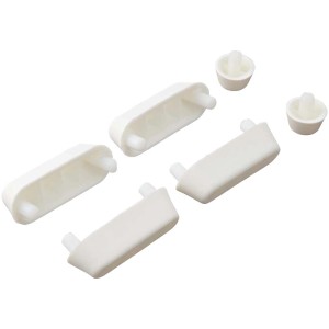 baliv Gommini di ricambio per sedili WC Comala, set da 6, plastica bianca.