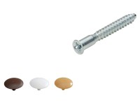 Verbindungsschraube mit Abdeckkappen Direkta 2 Stahl / Kunststoff 16 Stk.