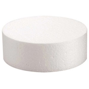 Disque en polystyrène blanc, 20x7 cm, pour le bricolage et la décoration.