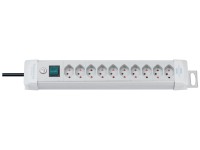Premium-Line Multipresa H05VV-F 3G 1,5 / 10 x Grigio luce / 3 m