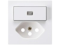 Hager Kleinkombi Kallysto Druckschalter/Drucktaster + T13 Duroplast Weiss