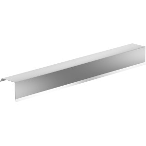 SDF Profilo laterale di finitura, taglio su misura, alluminio naturale, 225 mm x 2 m, per bordo tetto e drenaggio acqua.