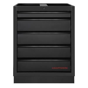 Kraftwerk Werkzeugschrank Mobilio 5 Schubladen Schwarz (HxBxT) 91 x 68 x 45,8 cm