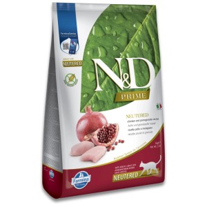 N&D Prime Katzenfutter Huhn & Granatapfel für kastrierte Katzen, 5kg Sack.