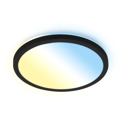 Briloner Plafoniera a LED Kada CCT Nero 2'400 lm / Ø 29,5 cm