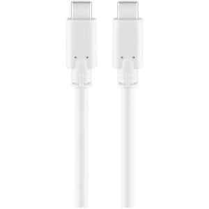 Cavo USB 3.2 bianco da USB-C a USB-C, 50cm, per computer e multimedia.