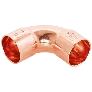 Curva a saldare in rame, 18 mm, angolo di 90 gradi, 10 pezzi per connessioni di tubi in rame.