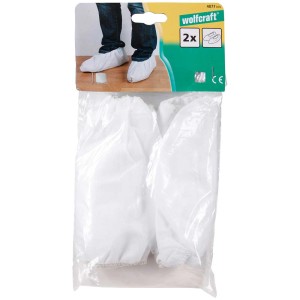Sur-chaussures Wolfcraft, en polaire, avec élastique, taille universelle jusqu'à 48, pour protection contre la saleté.