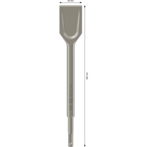 Scalpello a spatola Bosch Pro SDS-plus, 250 mm x 40 mm, per martello con arresto rotazione.