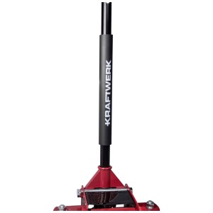 Cricco per auto Kraftwerk extra piatto rosso, 2 t, con maniglia a leva. Per manutenzione e riparazione auto.