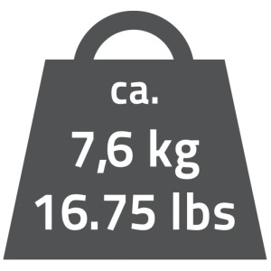 Poids indiqué pour le Ridder Rollator Eco : environ 7,6 kg.