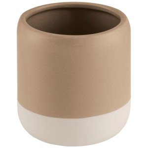 Portaspazzolino Kleine Wolke Lunella, dolomia, tortora/beige, forma cilindrica.