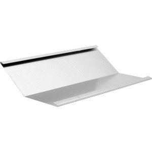 Lamiera di raccordo in alluminio naturale, 333x1000mm, per drenaggio del tetto e protezione dall'acqua.