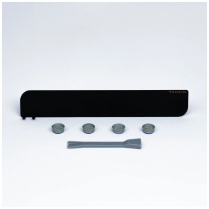MagSpike Support gel douche L Noir avec accessoires pour montage sans perçage.