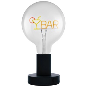 Lampada da tavolo a LED Osram Letter Lamp 1906 Bar, acciaio nero, E27, con design neon.
