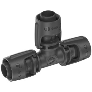 Gardena Raccordo a T 13 mm (1/2 pollice) per Micro-Drip-System, set da 2 pezzi, per una facile derivazione dei tubi.