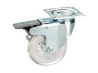 Rotella orientabile con fermo in acciaio zincato Trasparente Ø 7,5 cm