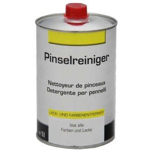 Dose Pinselreiniger, farblos, 1 Liter. Reinigt Pinsel und Farbroller von Farben und Lacken.