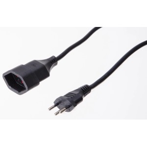 Rallonge noire TD avec sécurité enfant, 3 m, pour une distribution électrique flexible.