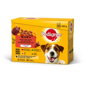 Pedigree Selezione Mista in Gelatina cibo umido per cani, confezione da 12 x 100g.