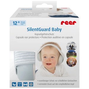 Reer SilentGuard Baby Kapselgehörschutz in Blau, geeignet für Kinder ab 12 Monaten.