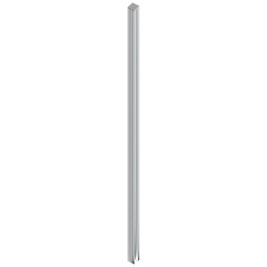 Poteau en aluminium argenté (185 cm) pour systèmes de clôtures à emboîter, à bétonner.