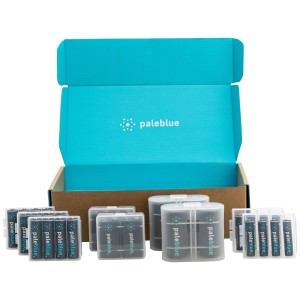 Pale Blue Earth Home Conversion-Kit USB-C con batterie e custodie.