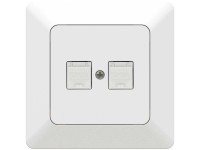 Unterputz-Netzwerk Priamos 2 x RJ45 Kat. 6 ungeschirmt IP20 Weiss Gr. 1 x 1 Unterputz-Netzwerk Priamos 2 x RJ45 Kat. 6 ungeschirmt IP20 Weiss Gr. 1 x 1