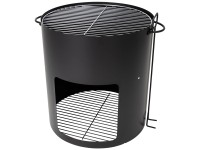 Nouvel Feuertonne Stahl Schwarz (HxBxT) 49 x 53 x 46 cm