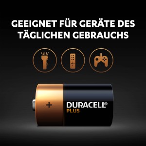 Batteria Duracell C, alcalina 1.5V, adatta a molti dispositivi.