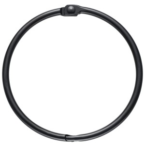 Schwarzer Diaqua Duschvorhangring Fares, Ø 5,5 cm, aus Metall für Duschstangen.