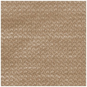 Gros plan : voile d'ombrage triangulaire Windhager Capri roseau, texture du tissu PEHD.