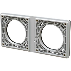 Telaio di montaggio a incasso Exo, orizzontale/verticale, IP55, grigio chiaro, per interruttori e prese.