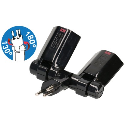 Prise de dérivation Clip-clap 2 x type 13 Noir