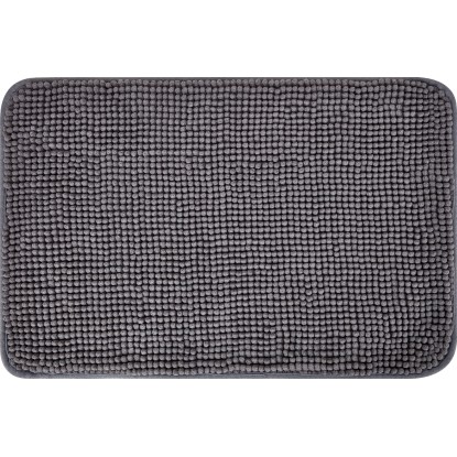 Badematte Polyester Dunkelgrau 40 x 60 cm