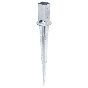 Support à enfoncer réglable galvanisé à chaud pour poteaux en bois carrés.