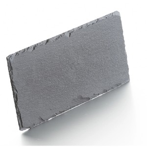 Ardoise rectangulaire, 20x30 cm, comme dessous de bougie ou élément décoratif.