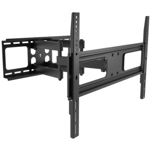 Supporto da parete TV Schwaiger Motion 5, nero, per TV da 37-86 pollici, orientabile e inclinabile.