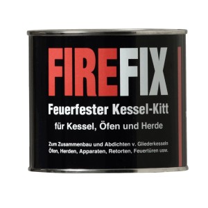 Mastic réfractaire Firefix 500g. Mastic résistant à la chaleur pour poêles et cheminées.