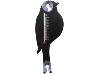 Möller Therm Fensterthermometer Vogel Metall Schwarz