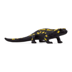 Schleich Salamandre tachetée, figurine de collection détaillée, noir et jaune