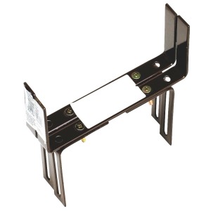 Support marron réglable pour jardinière de balcon pour murs de 16 à 22 cm d'épaisseur.