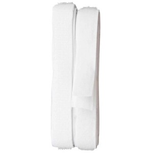 Bande velcro auto-adhésive blanche, 80x16 mm, idéale pour le bricolage et comme fermeture.