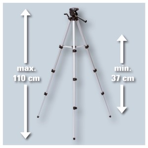 Einhell Treppiede telescopico per laser e strumenti di misura, altezza di lavoro 37-110cm.