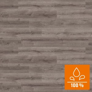 Kaindl Sol stratifié Masterfloor Aqualine Chêne Evoke Crack, 8 mm, résistant à l'eau. Aspect bois.