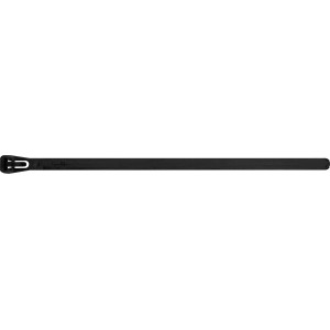 Serre-câble noir réutilisable, 200 mm, lot de 25, pour le regroupement de câbles.