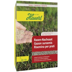 Paquet de regarnissage gazon Hauert 1 kg : Semences pour réparer le gazon.