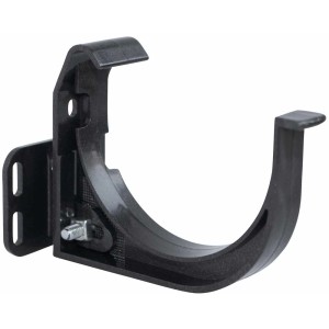 Staffa per grondaia Marley regolabile DN 75 in antracite metallizzato per grondaie in plastica.