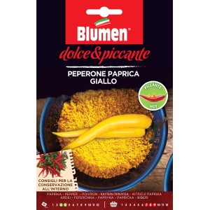 Graines de légumes Poivron Paprika Giallo Jaune : Semences pour poivrons jaunes, doux à forts.