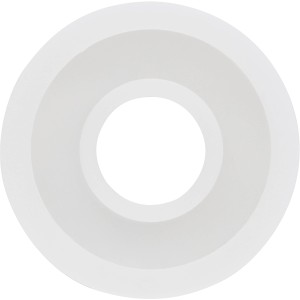 Entretoise blanche en plastique pour vis de plaque d'immatriculation, 8 pièces.